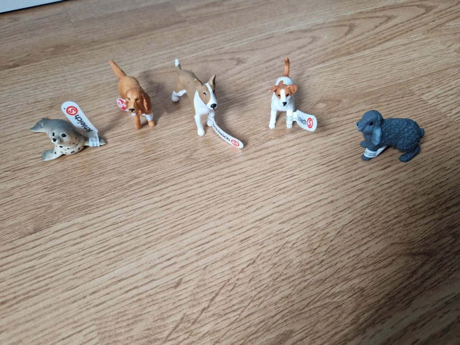 Schleich djur nya hund kanin säl hundar