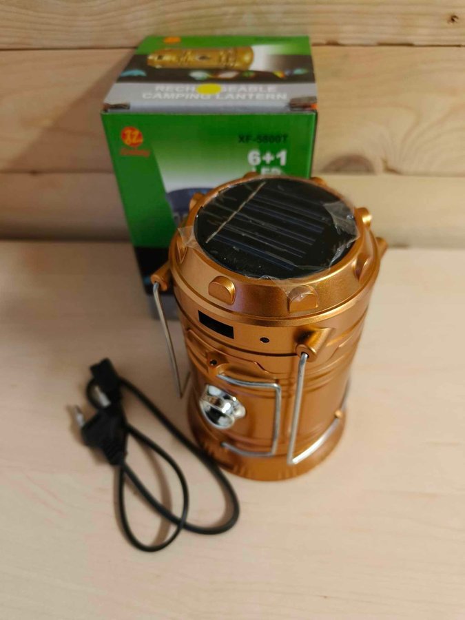 Campinglampa Solar / Powerbank