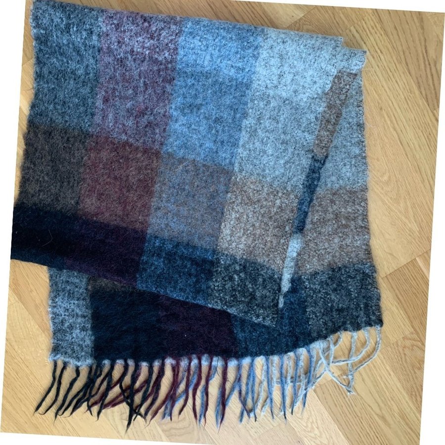 Jättefin scarf sjal Ull Fint skick 190x47 cm