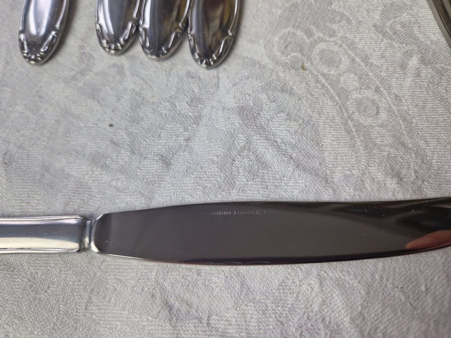 6 st knivar H-F INDUSTRIA STOCKHOLMsvenskt rostfritt stål RETRO VINTAGE
