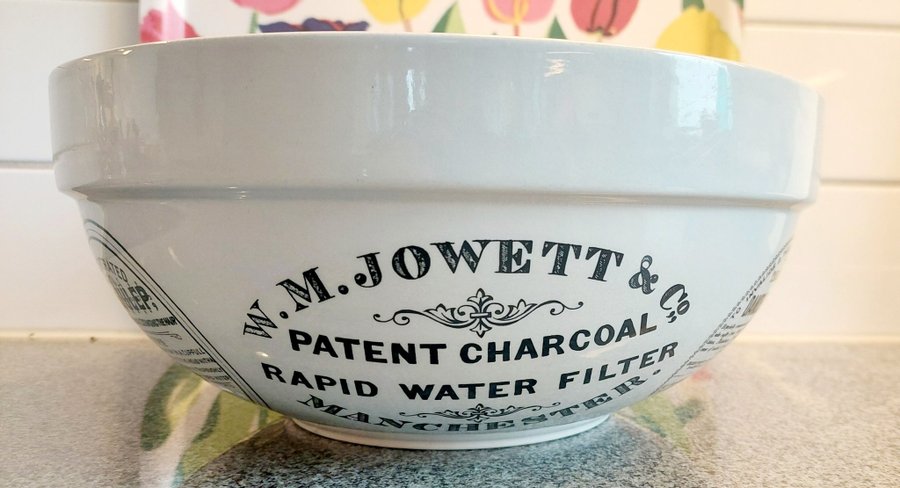 Jätte-skål Portmeirion England Chemist Prints Superfin Retro