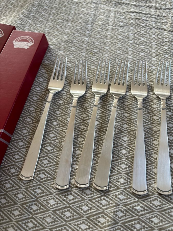 Helt nya 12 delar Rosenholm silverbestick matkniv och matgaffel