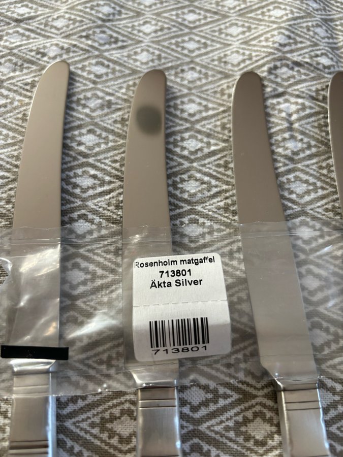 Helt nya 12 delar Rosenholm silverbestick matkniv och matgaffel