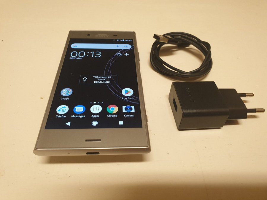 SONY Xperia XZ1 64GB Lagring Olåst Warm Silver