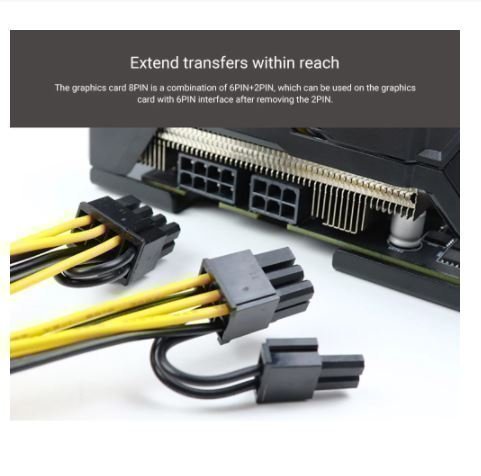 8st Y-Kabel 8pin PCI Express to 2xPCIe 8 (6+2) pin 18AWG ***SNABB FRAKT!***