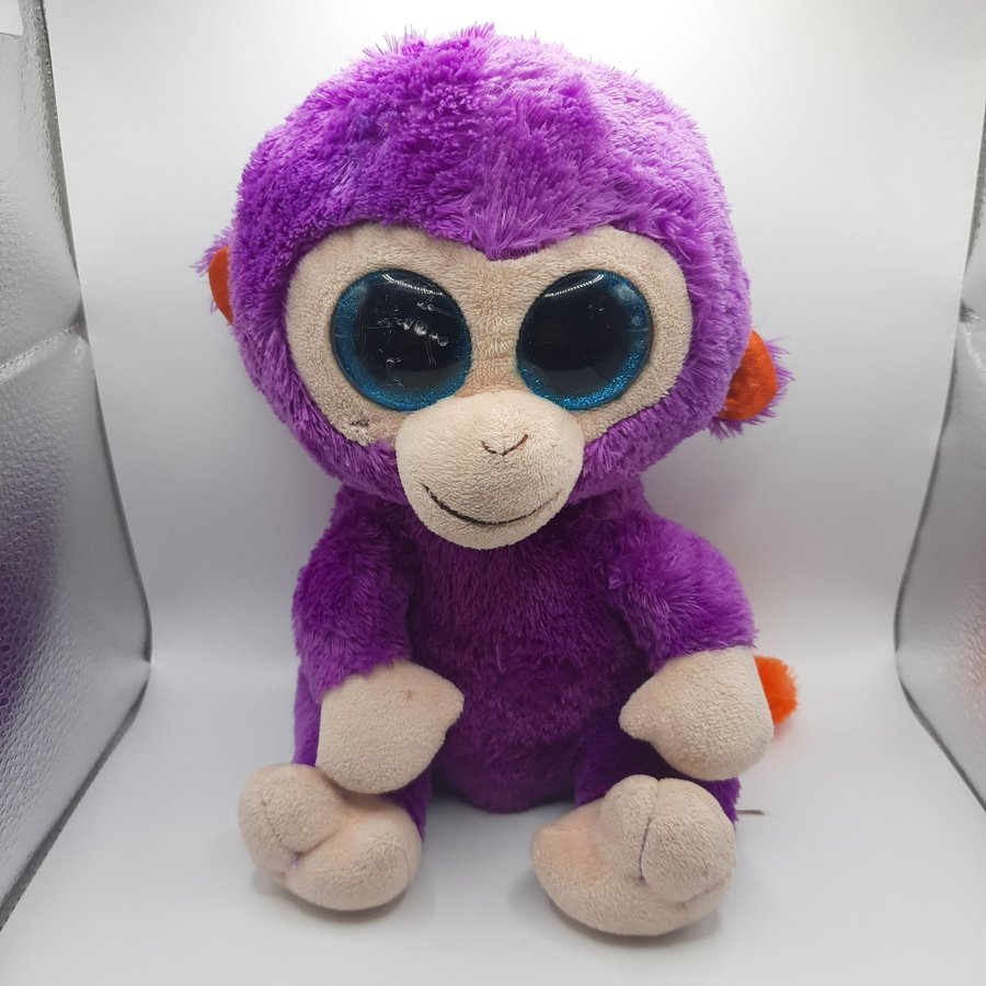 2015 Ty Beanie Boos Grapes the Purple Monkey Stuffed Animal Plush