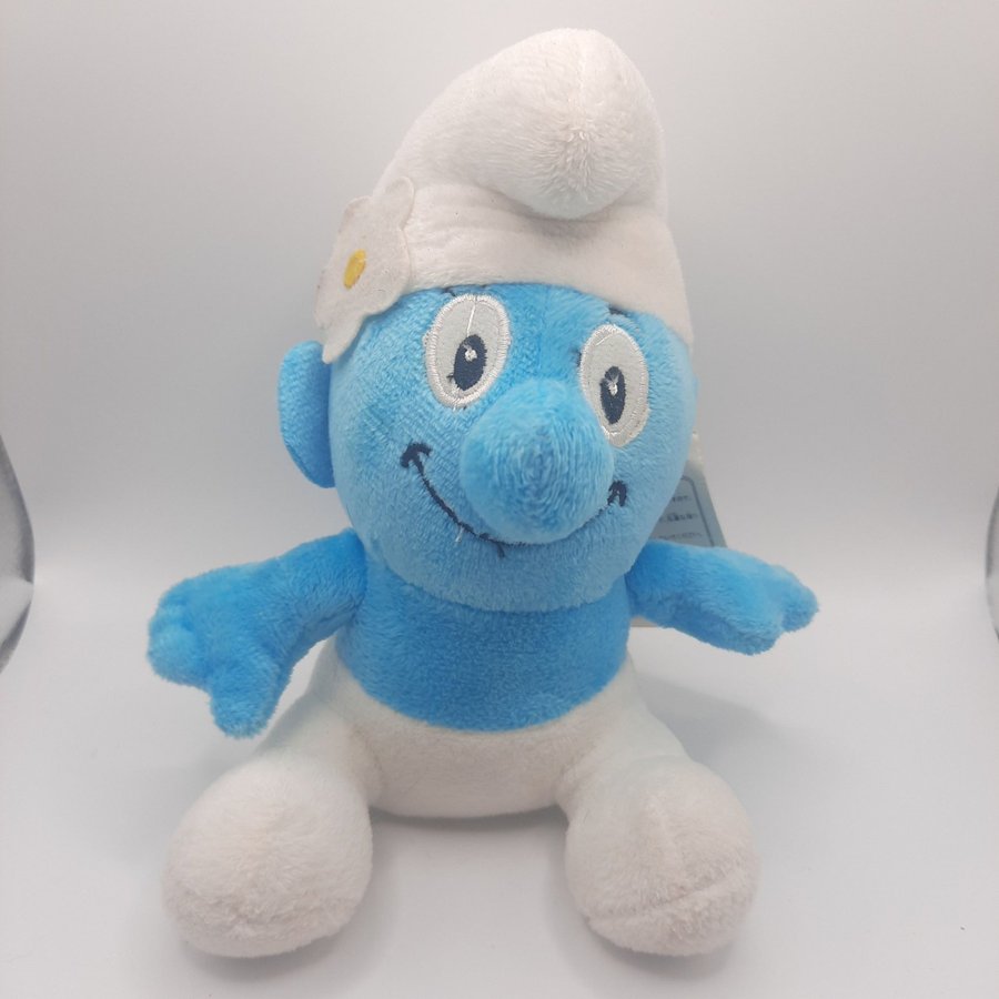 2011 Peyo Smurf Plush Stuffed Animal Toy with Suction Cup