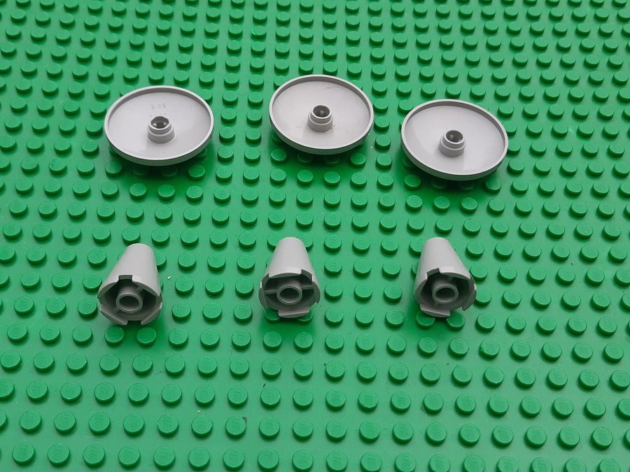 LEGO Old Light Gray Grå Torn Round Dish Delar Classic Space Star Wars Castle