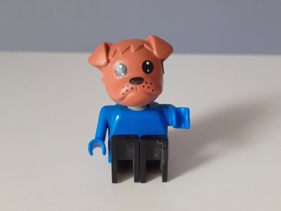 Lego Fabuland Hund Bertie Bulldog figur minifigur gubbe