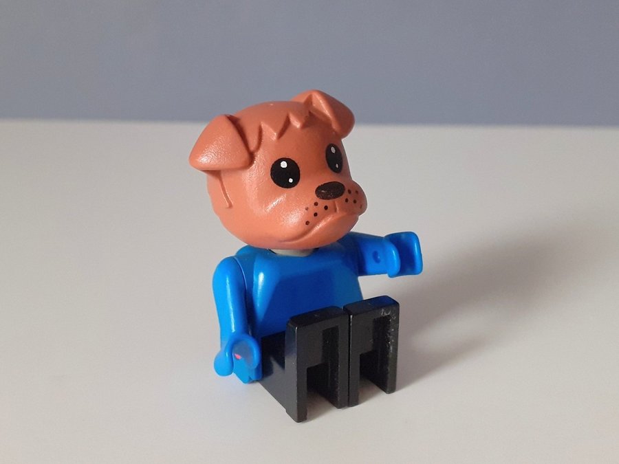 Lego Fabuland Hund Bertie Bulldog figur minifigur gubbe