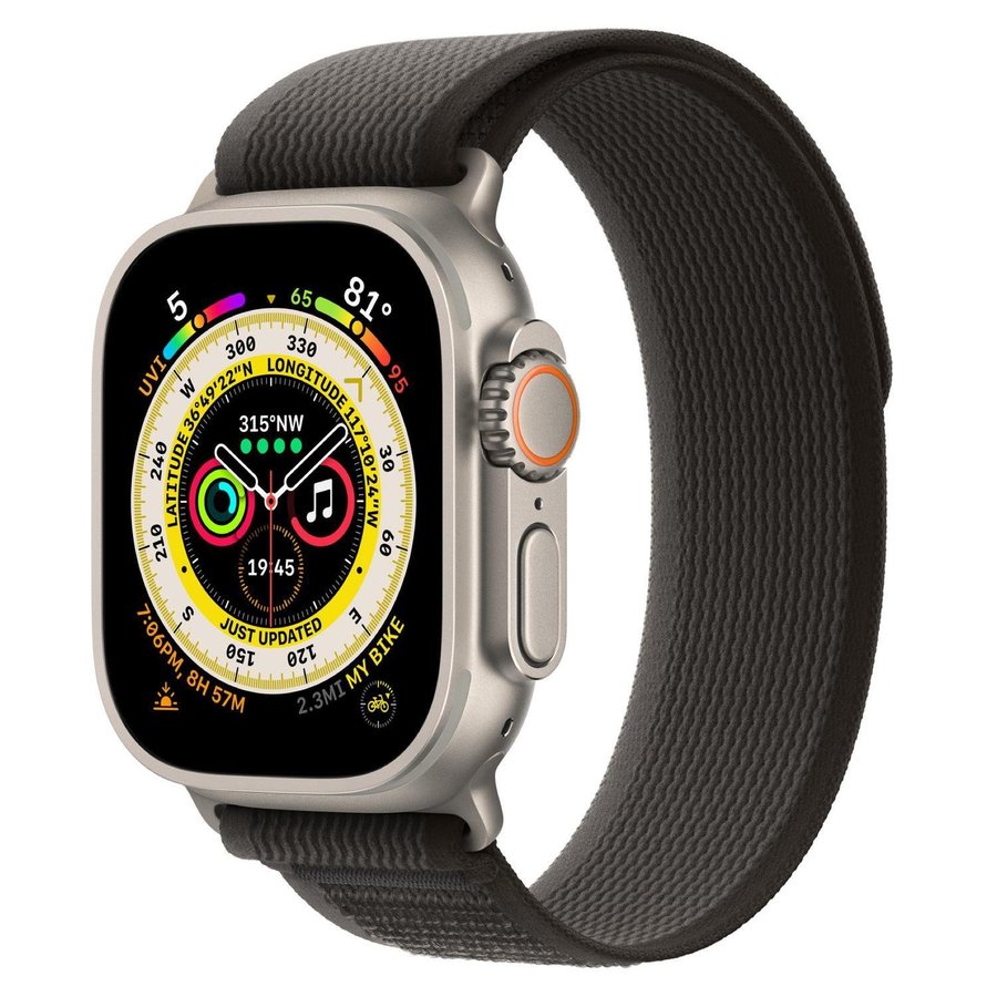 Terrängloop 38/40/41mm Apple Watch Armband - SVART / GRÅ