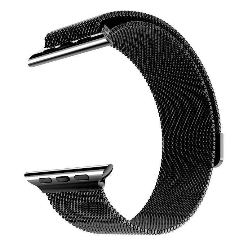 Milanesisk Loop 42/44/45/49mm Apple Watch Armband - SVART