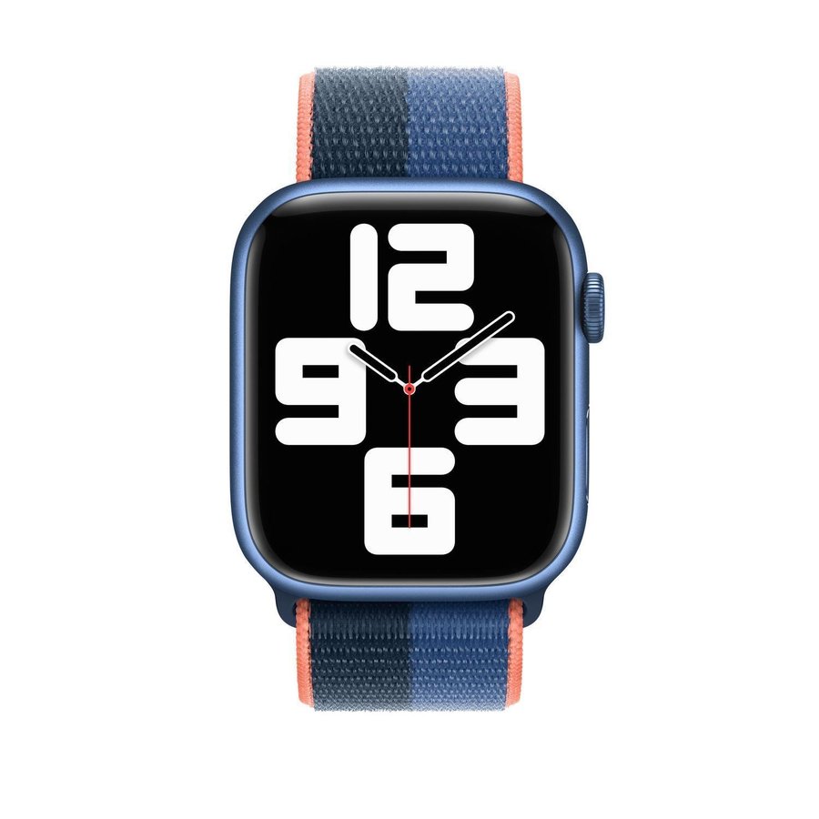 Nylonloop 42/44/45/49mm Apple Watch Armband - BLÅ / ORANGE