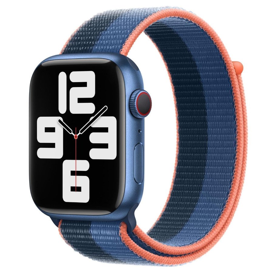 Nylonloop 42/44/45/49mm Apple Watch Armband - BLÅ / ORANGE
