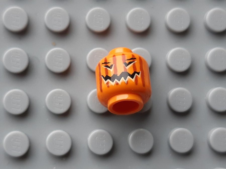 LEGO 3626bpb0388 Orange Minifigure Head Pumpkin Jack O' Lantern