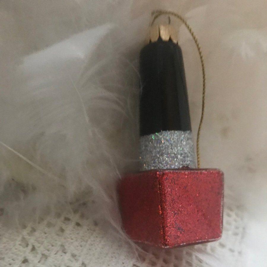 Julgranshänge i Glas med Glitter NAGELLACKSFLASKA