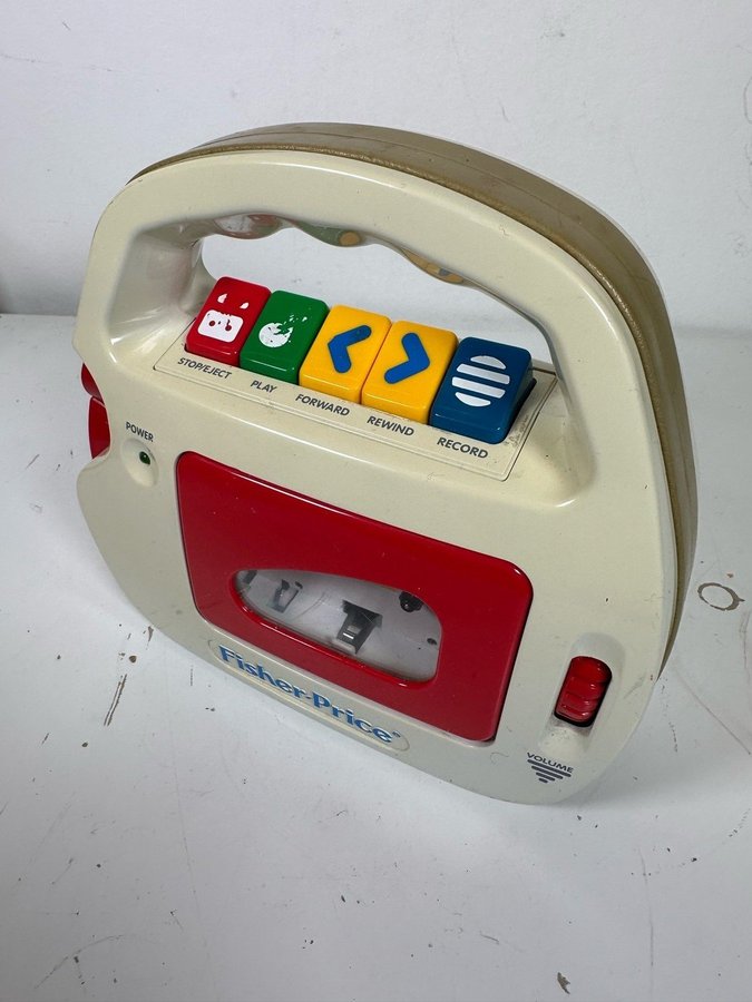 Kassettbandspelare Vintage 1992 Fisher Price Cassette Tape Player Recorder 3800