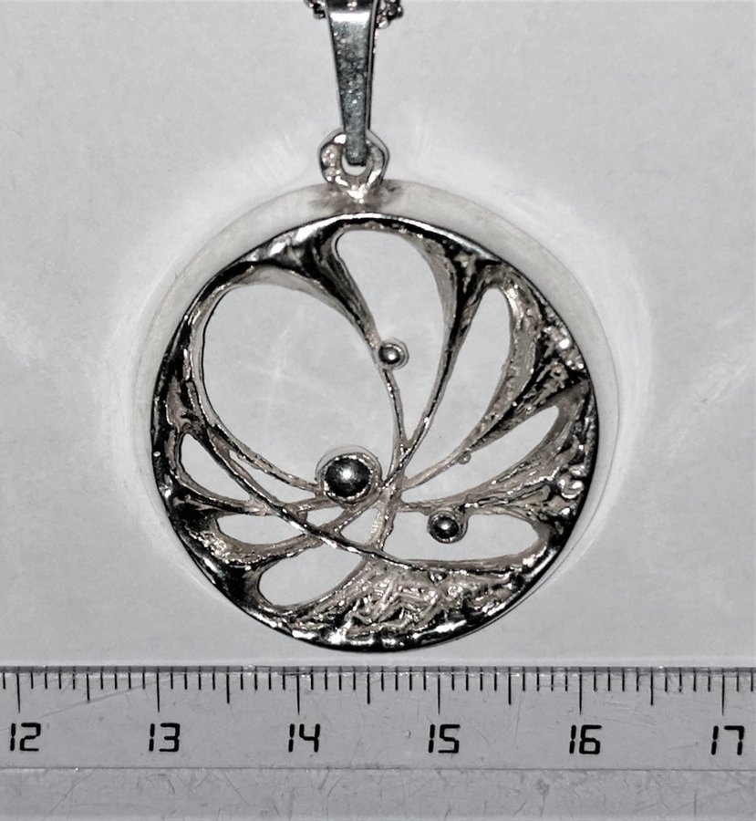 Karl Laine "Spider Web" halsband med hänge i silver