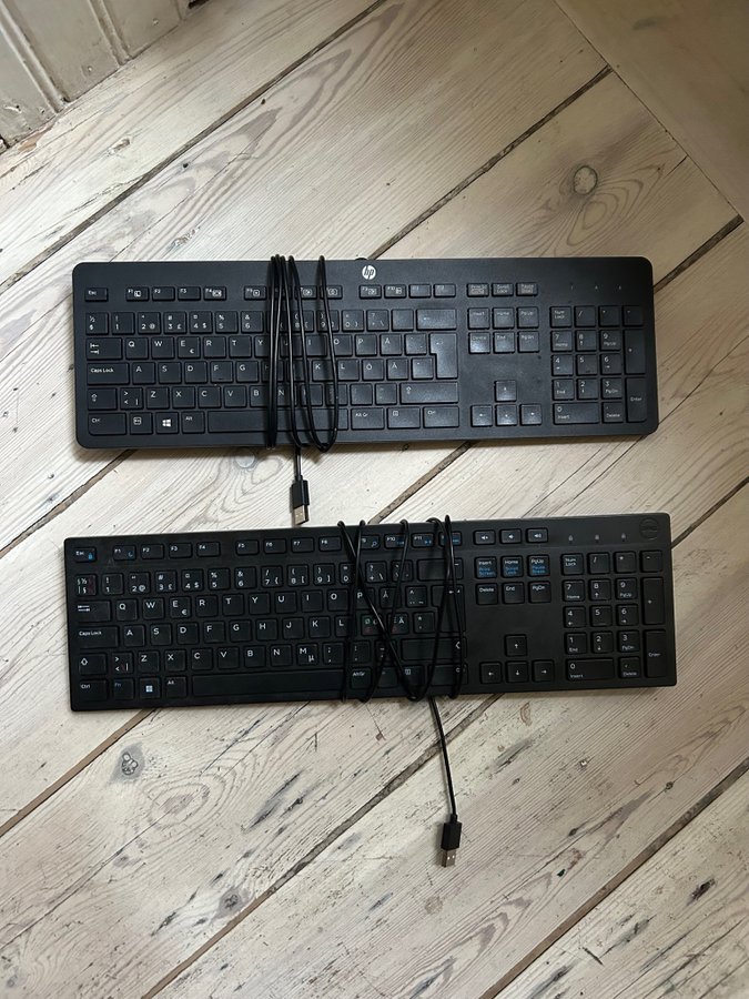 2 x USB Tangentbord DELL  HP