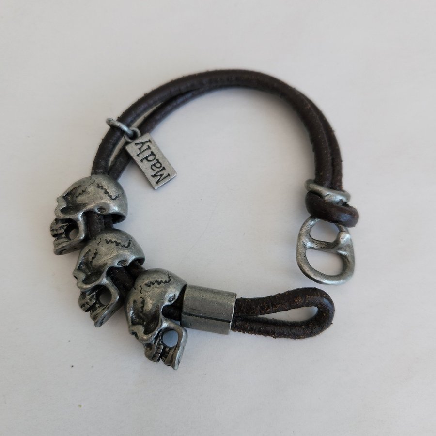 Three Lucky Skulls Bracelet Skeleton Jewelry