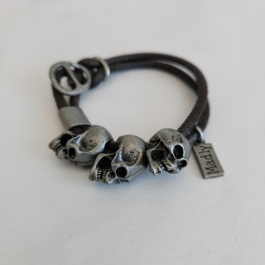 Three Lucky Skulls Bracelet Skeleton Jewelry