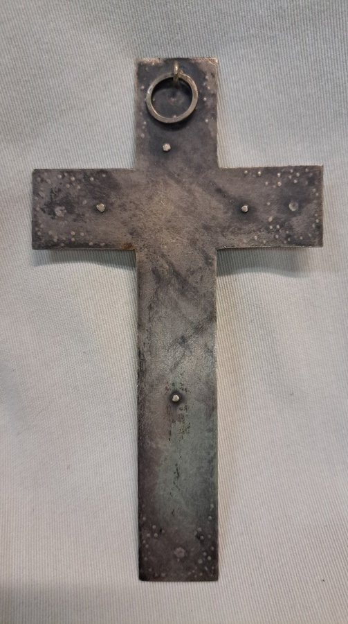 Vintage Crucifix Krucifix med Jesus Kristus i metallarbete