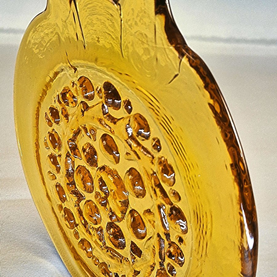 Glasbricka o karamellskål design Gösta Sigvard Lindshammar Glasbruk