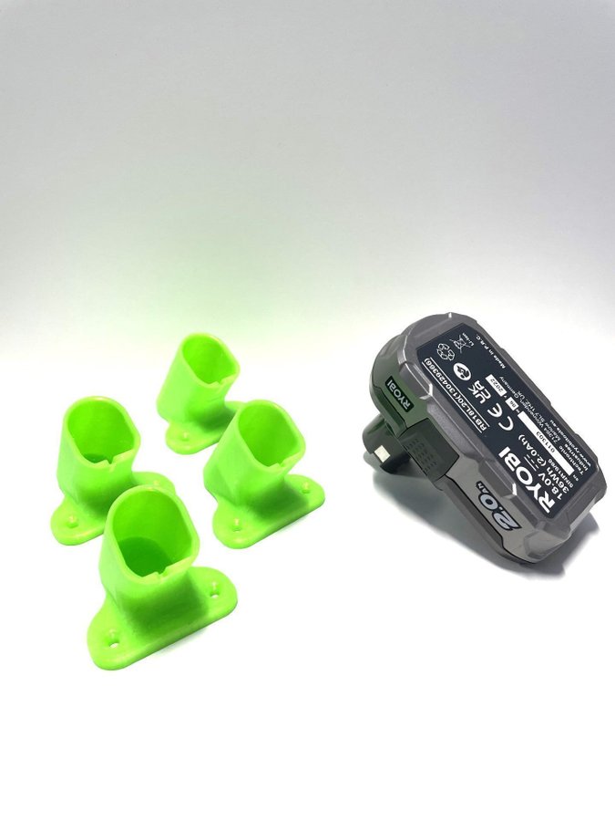 8-Pack Batterihållare Ryobi One+ 18v Grön