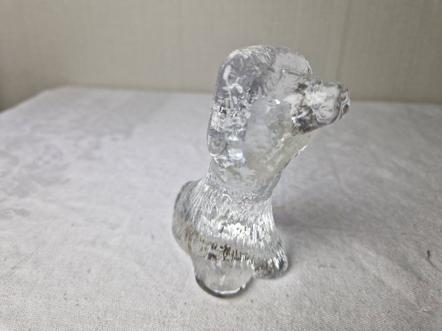 Fin hund i glas figur RETRO VINTAGE