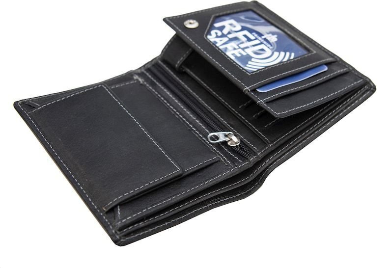 Personalized Mens Wallet Leather Mens Wallet With Coin Pocket Handmade Gift