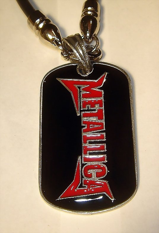 METALLICA NYTT DOGTAG HALSBAND röd-svart på TENN !!