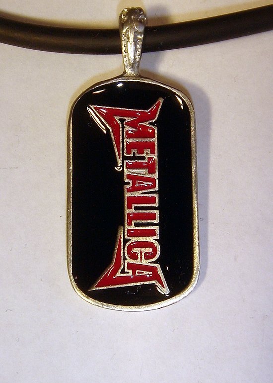 METALLICA NYTT DOGTAG HALSBAND röd-svart på TENN !!