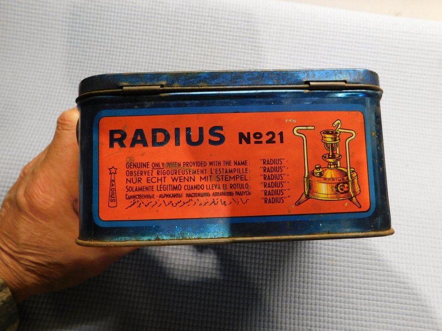 Radius No 21 Vintage Stormkök I Orig Plåt Förpackning OBS: Info