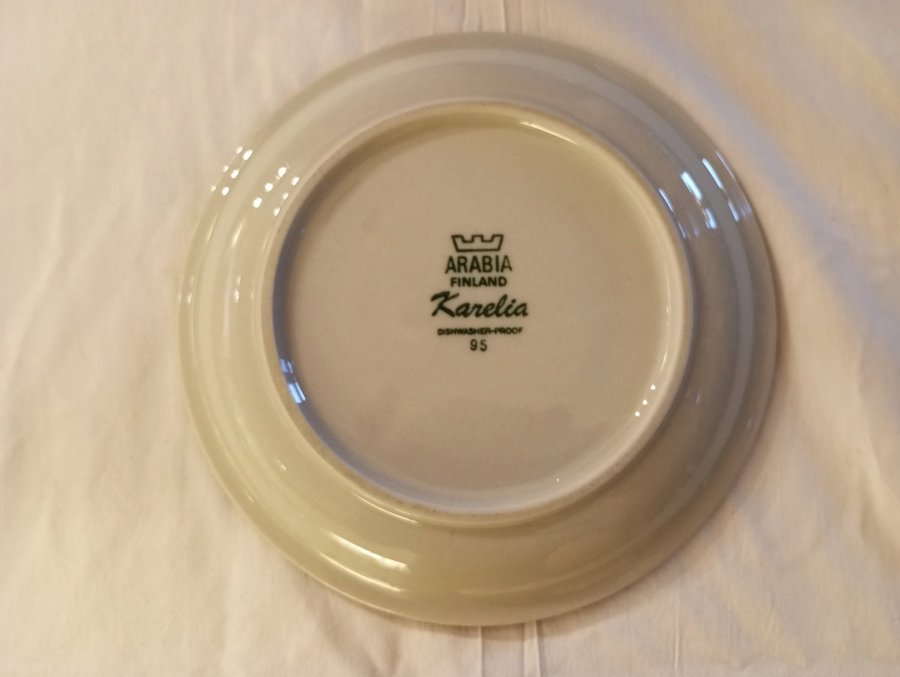 Arabia Karelia Fat Assiett för kaffekopp 165 cm diameter Finland no 95