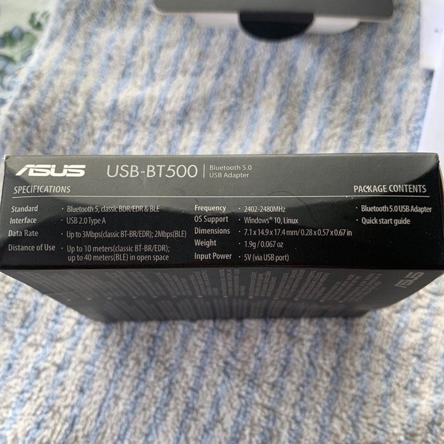 Asus Bluetooth 50 till USB adapter USB-BT500 Helt ny