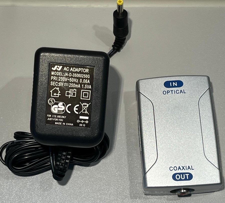 Optical to Coaxial digital audio converter