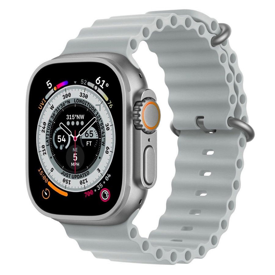 Havsband 42/44/45/49mm Apple Watch Armband - LJUSGRÅ