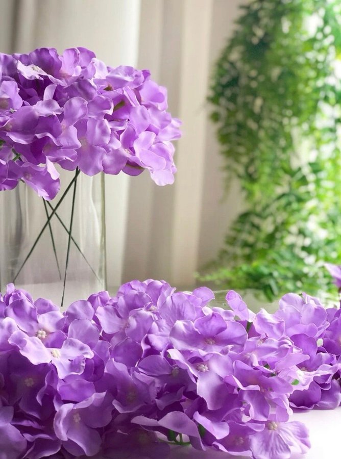 5 nya konstgjorda hortensia plastblomma plastblommor konstgjord blomma