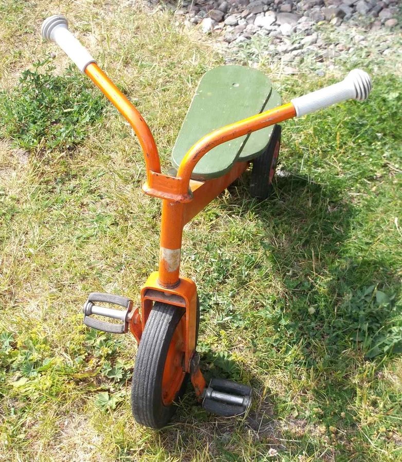 Cykel för barn med två sittplatser Orange Grön Väddö