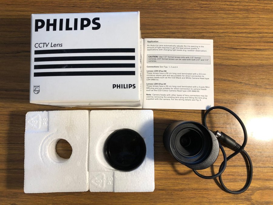 Philips CCTV Lens 16 mm F14 2/3" Auto Iris Lens