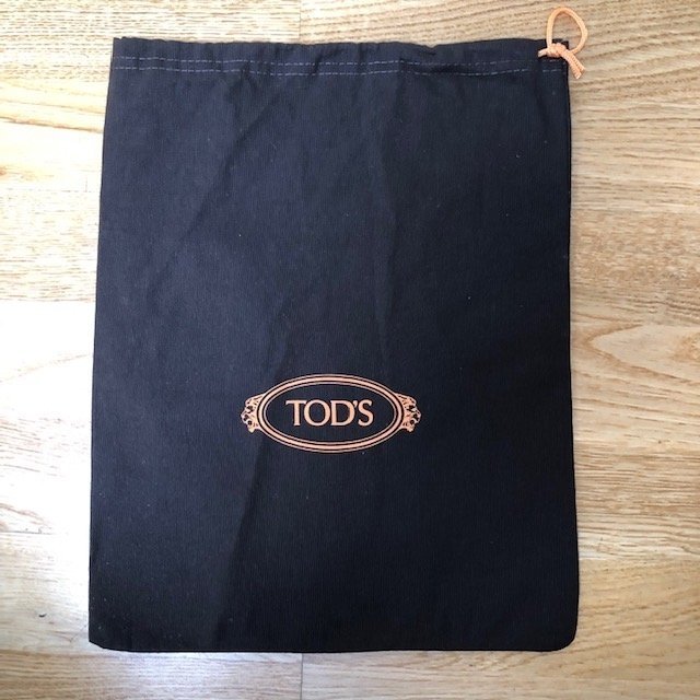 TOD'S 1990's vintage brown drawstring dust bag 30cm x 375cm