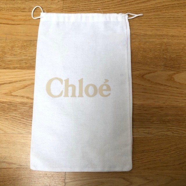 Chloè vintage white drawstring dust bag 22cm x 35cm
