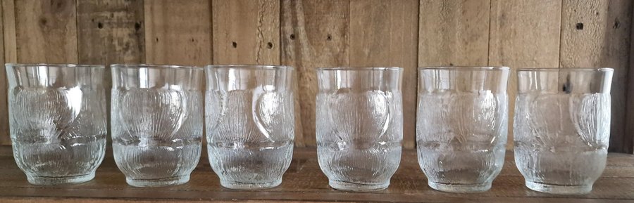 Arcoroc fleur 6 st vintage drinkglas saftglas whiskyglas glas