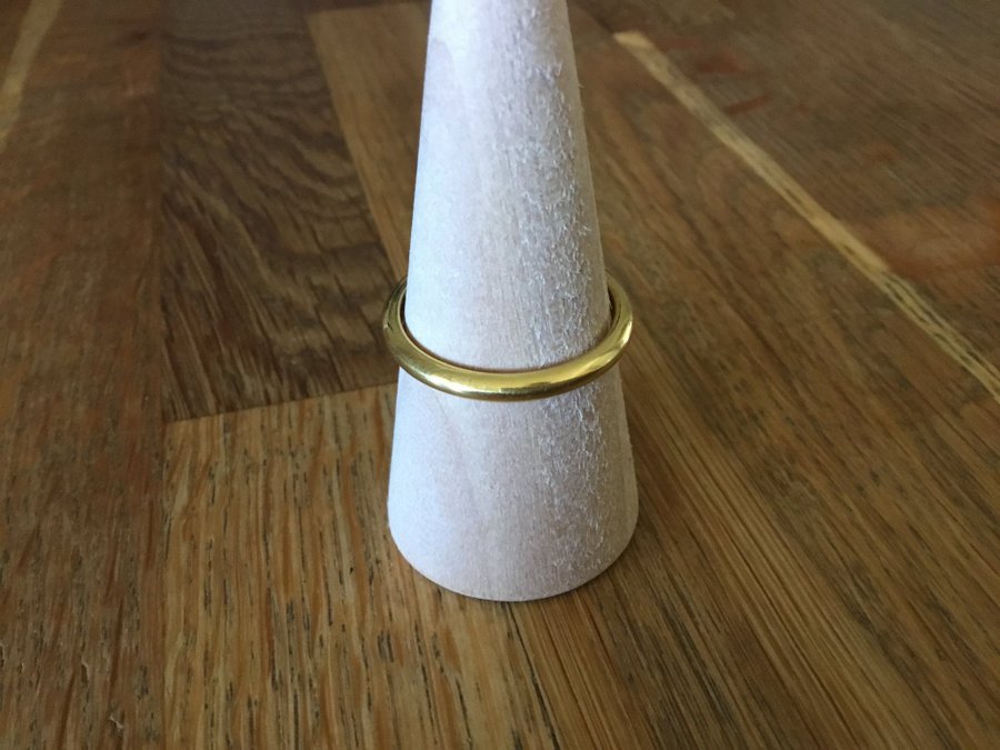 Klassisk slät vintage ring Pansar guld ”Gulddouble” / Strl 22 mm