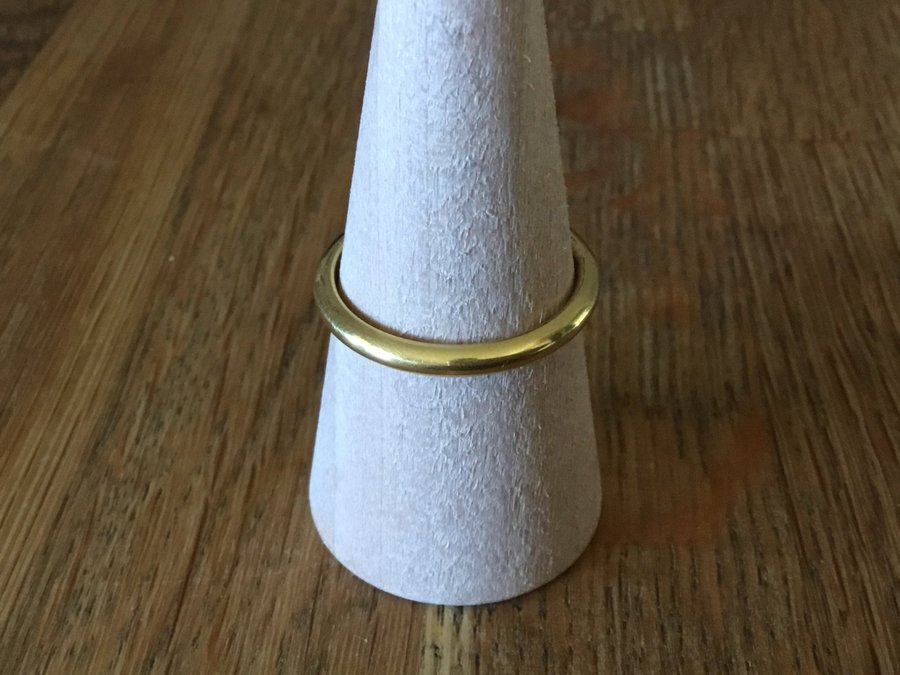 Klassisk slät vintage ring Pansar guld ”Gulddouble” / Strl 22 mm