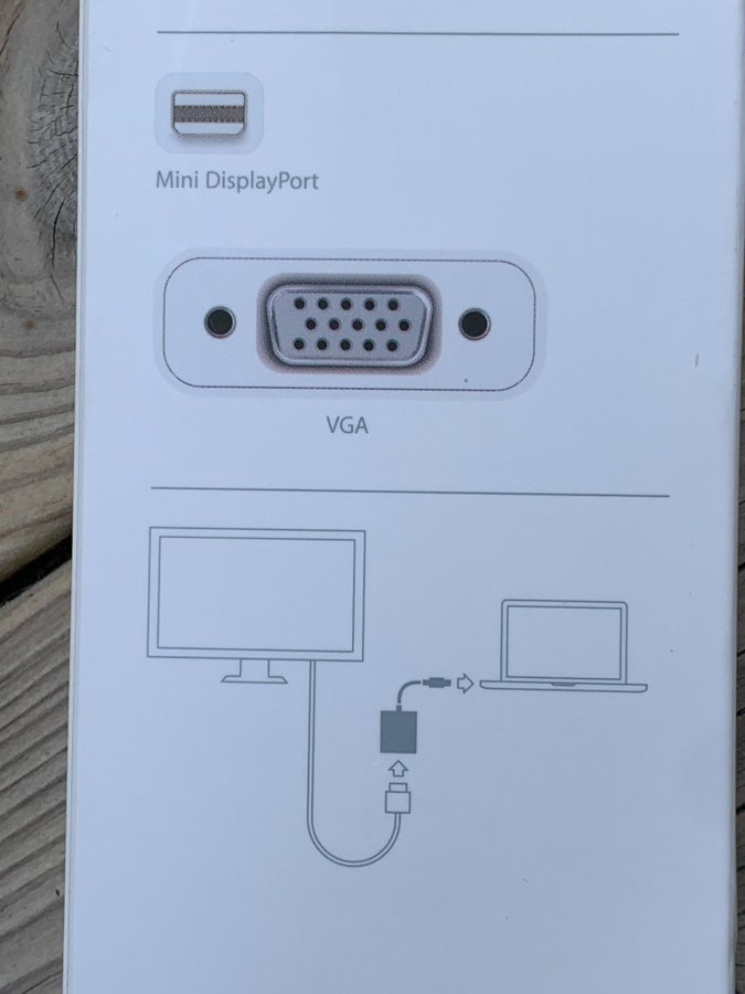 Apple MiniDisplay Port till VGA Adapter