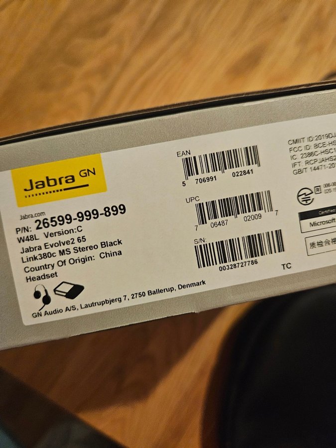 Jabra Evolve2 65 Stereo Black Link380c MS Headset