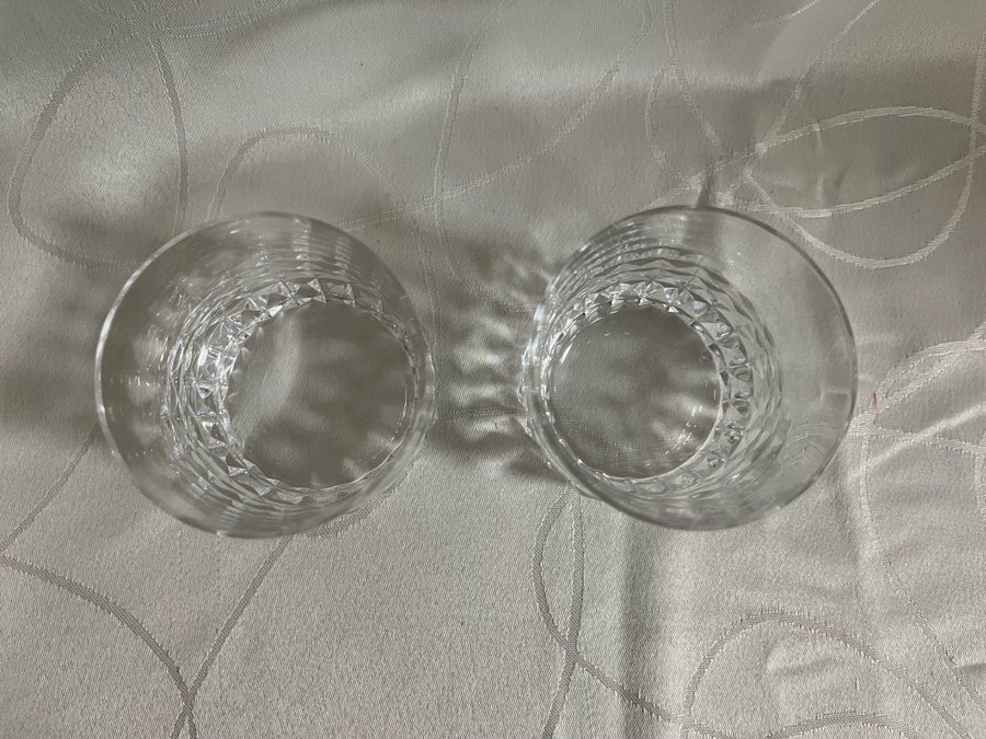 2 Orrefors Sweden Silvia Ingeborg Lundin whiskyglas glas kristallglas H67 D63