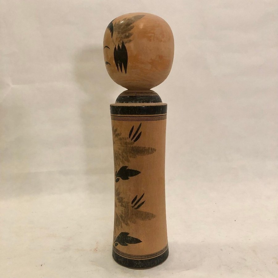 Kokeshi japansk trädocka vintage signerad