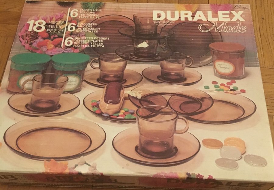 Retro 18 del Kaffe/Te set - Duralex